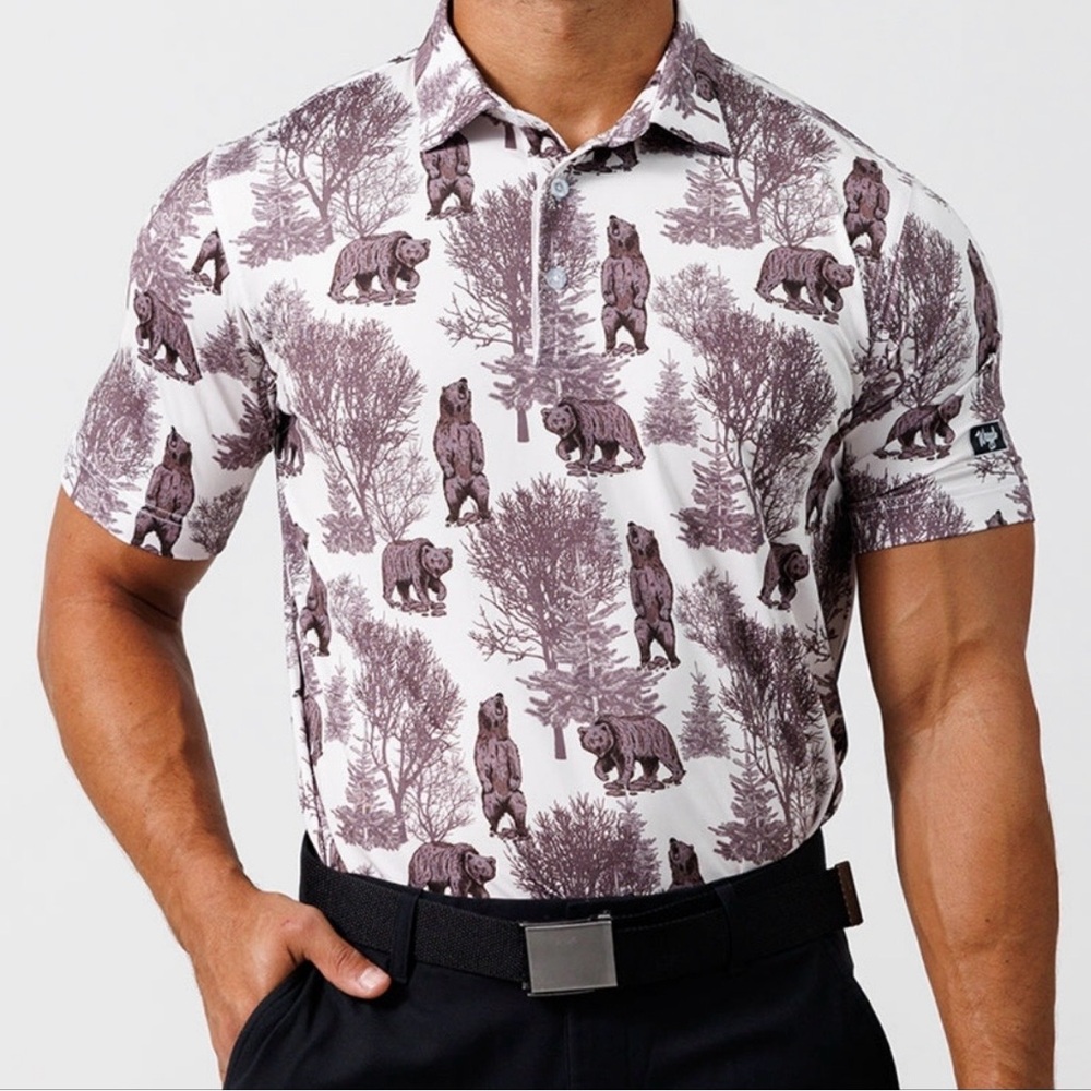 Waggle | Men's Grizz Polo |‎ Men’s Size Medium